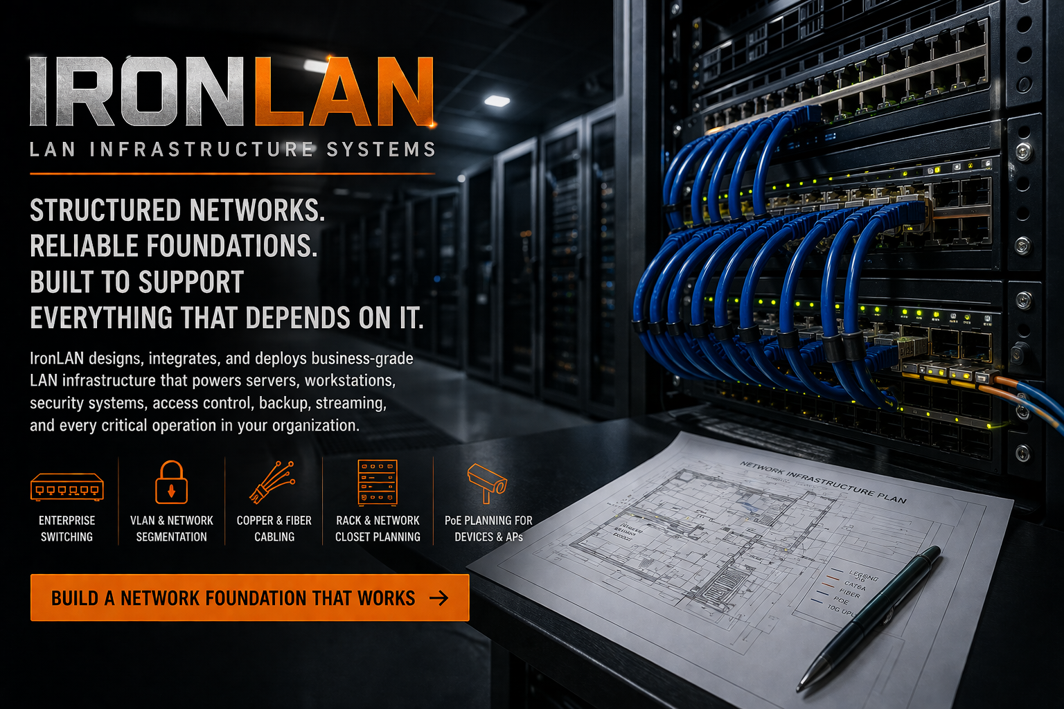 IronLAN structured business LAN infrastructure